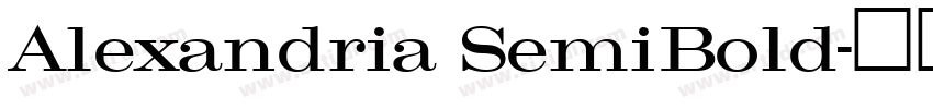 Alexandria SemiBold字体转换